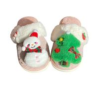 Generisch Pantuflas navideñas para mujer con puntera cerrada, parte inferior plana para mayor comodidad, calidez en la estación fría, como artículo de regalo de Navidad perfecto, Rosa., 37 EU