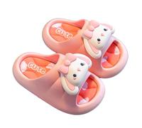Generisch Pantuflas niña 22 para niña con fondo grueso, pantuflas transpirables y antideslizantes para bebé con diseño de dibujos animados, zapatos acuáticos para niños 22, Rosa., 27 EU