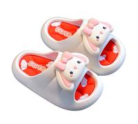 Generisch Pantuflas niña 22 para niña con fondo grueso, pantuflas transpirables y antideslizantes para bebé con diseño de dibujos animados, zapatos acuáticos para niños 22, Blanco, 27 EU