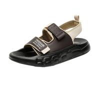 Generisch Pantuflas para hombre de verano, zapatos planos gruesos, extraanchas, ligeras, cómodas, antideslizantes, informales, zapatos de playa, transpirables, impermeables, fondo grueso, zapatos de