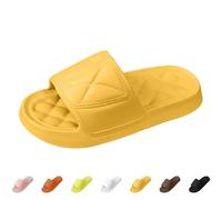Generisch Pantuflas para mujer con plantilla, zapatillas con suela gruesa para mujer, pantuflas para mujer, pantuflas anchas, pantuflas de casa silenciosas, cómodas zapatillas para mujer, zapatos