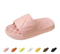 Generisch Pantuflas para mujer con plantilla, zapatillas con suela gruesa para mujer, pantuflas para mujer, pantuflas anchas, pantuflas de casa silenciosas, cómodas zapatillas para mujer, zapatos