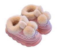 Generisch Pantuflas S Niñas Chunky Cloud Zapatillas para Mujeres Bunny Fuzzy Slides Felpa Plataforma Zapatos No Lindos para el Invierno en Casa Calcetines de Casa Mujer 38, Rosa., 24 EU