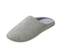 Generisch Pantuflas suaves para mujer con punta redonda de terciopelo para momentos acogedores, noches relajadas en casa, gris, 42 EU
