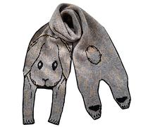 Generisch Pañuelo de leopardo con estampado de animales rojo lindo cálido bufanda mopa de suelo recarga 80 toallitas, gris, Talla única