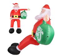 Generisch Papá Noel inflable, accesorios de decoración festiva, Papá Noel inflable para jardín, parque, patio trasero, pasarela, césped, patio, fiesta, reunión familiar, veranos escolares