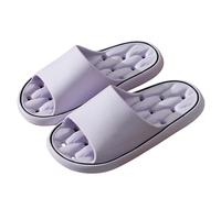 Generisch Par de señoras hombres sólido ducha interior antideslizante transpirable masaje suela suave secado rápido cómodo zapatos planos para el día a día ocio, morado, 41 EU