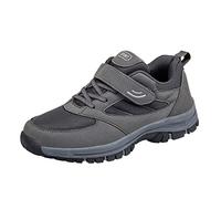 Generisch Par de zapatos casuales transpirables para hombre, zapatos con cordones, zapatos planos para caminar, duraderos y cómodos, para actividades diarias, gris oscuro, 44 EU