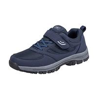 Generisch Par de zapatos casuales transpirables para hombre, zapatos con cordones, zapatos planos para caminar, duraderos y cómodos, para actividades diarias, azul oscuro, 43 EU