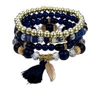 Generisch para colores elección apilable Anillos Bungee String Beaded Pulsera Multi Color Bridesmaid Accesorios para pulsera inoxidable Joyería, talla única, Plástico