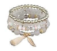 Generisch para colores elección apilable Anillos Bungee String Beaded Pulsera Multi Color Bridesmaid Accesorios para pulsera inoxidable Joyería, talla única, Plástico