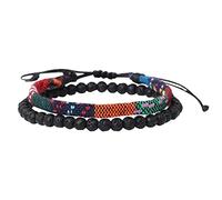 Generisch Para Con Pulsera Abalorios Anillos Ajustable Conjunto De 2 Hombres Mujeres Accesorios Varias Elección Pulsera Pulsera, talla única, cloth + piedra