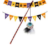 Generisch para Gatos, Varilla interactiva de Halloween para Gatitos | de Entrenamiento con espíritu de Calabaza para simulación de Caza para Movimiento Interior y Exterior