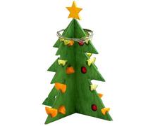 Generisch para hámster de árbol de Navidad, Madera, 24,7 x 32 cm | para enriquecer Conejos, Encontrar Comida, Soporte para heno y Comida para Conejillos de Indias y Mascotas pequeñas