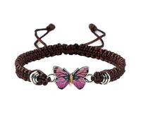 Generisch Para Mm Pulsera Mensajes Muñequera Ajustable para Mujeres Pulseras Linda Mm Negro Pequeña Pulsera Anillos, talla única, Cuerda de alambre