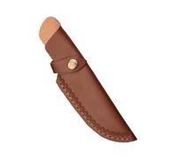 Generisch para navaja de bolsillo - Piel sintética 22 x 4 cm | de piel con botón de presión y ojal para el cinturón para llevar de forma segura cuchillo plegable en el cinturón, marrón