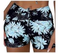 Generisch Para que la parte inferior del bikini más tamaño cadera malla empalme tanga mujer playa bañador, azul claro, S
