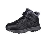Generisch Para que las señoras invierno zapatillas de invierno con forro cálido moda ocio zapatos pares más botas gruesas de algodón para nieve al aire libre, Negro , 44 EU