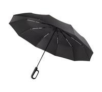 Generisch Paraguas plegable automático, paraguas de bolsillo unisex con cierre de anillo, plegable automático, 10 varillas, construcción resistente al viento, 3 capas de protección UV, fácil de llevar