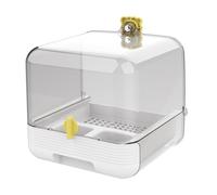 Generisch Parakeet Bath - Pull-Out Parrot Feeder for Cage | Quick Cleaning Transparent Bathtub 2 in 1 Bowl | for Pet Inside Yard Indoor Garden Deck Bird Care