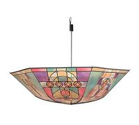 Generisch Parasol - Paraguas plegable de cristal de colores decorativo, resistente a la intemperie, marco artístico fuerte, parasol para amigas, estudiantes, novias, madres, adultos