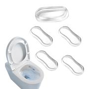 Generisch Paraurti Per Sedile WC Bidé - Set 5 Pezzi | Cuscinetti In Silicone Con Adesivo Forte Per Rialzo E Livellamento Sedile WC | Ricambio Universal Per Bagno Casa, Hotel, Dormitorio
