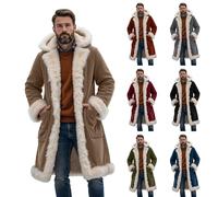 Generisch Parka de invierno para hombre, con forro cálido, chaqueta de invierno, ajuste cómodo, abrigo de invierno, corte regular, chaqueta funcional gruesa, abrigo para hombre, en ejecución larga