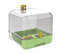 Generisch Parrot Bath | Pull-Out Parrot Feeder for Cage | Bowl 2 in 1 Bathtub Transparent Desisgn for Pet Inside Outdoors Yards Decks Garden