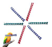 Generisch Parrot Chewing Toy for Boredom Relief | Natural Wood Colored Palm Leaf Tubes | Pet Bird Finger Play Cage Accessory | Small Parakeet Cockatiel Entertainer
