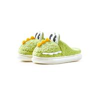 Generisch Patines de deporte para niños, invierno, cálidos, diseño de animales, zapatillas de estar por casa para niños, antideslizantes, para niños, cómodas, interiores, para niños, 01 verde., 24 EU