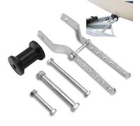 Generisch Patinete de goma ajustable, rodillo de remolque de goma, tope de 12,6 x 1,5 pulgadas con lanzamiento de acero y fiable, panel de soporte para tongue de 3 pulgadas, resistente y suave