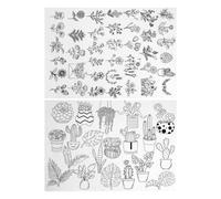 Generisch Patrón de bordado soluble en agua - Juego de papel de transferencia dissolvable, suministros de patrones de bordado a mano, plantillas de tela de lino de algodón fáciles de usar, kit de