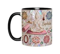 Generisch paz amor yoga taza 330ml novedad cerámica beber vaso fuera