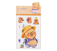 Generisch Pegatinas 3D de Papel termoplástico de 25 x 13 cm con Efecto Abdominal Suave | Pegatinas Capybara con Squeeze, Juego sensorial, álbum de Recortes, Agenda de planificación, Ordenador
