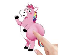 Generisch Pegatinas de animales para niños - Lindas decoraciones adhesivas 3D de dibujos animados en forma de trasero de caballo | Pegatinas apretables | para botella de agua de agua manualidades