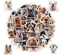 Generisch Pegatinas de cachorro, 50 unidades, pegatinas para botellas de agua con motivos de animales, pegatinas divertidas para perros, adecuadas para teléfono móvil, portátil, ordenador, botella de