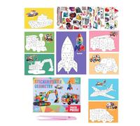 Generisch Pegatinas de - Collage numerado | Pegatinas para niños por números, para educación, hogar, escuela, viajes, niñas, avión, coche, Navidad, cumpleaños