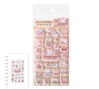 Generisch Pegatinas de espuma 3D - Divertida decoración de animales de dibujos animados | Pegatinas de fieltro reutilizables para manualidades, para el hogar, aula, manualidades, diario, diario, móvil