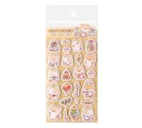 Generisch Pegatinas de espuma 3D, reutilizables, motivos de animales, pegatinas de fieltro reutilizables para manualidades, para casa, escuela, diario, planificador, teléfono móvil, niños, cumpleaños