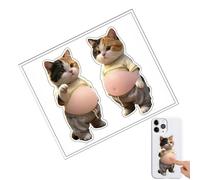 Generisch Pegatinas lindas, divertidas pegatinas de vientre de gato, pequeñas pegatinas de burbujas para álbumes de recortes, para teléfono móvil, ordenador, tableta, cuaderno, taza, equipaje de viaje