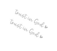 Generisch Pegatinas para espejos retrovisores, pegatinas para espejos retrovisores - Confía en Dios para el coche, 2 unidades, accesorios para espejos retrovisores para familia, amigos, hombres