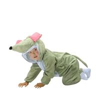 Generisch Pelele de disfraz de animal para niños, traje de escenario, pieza de teatro, traje de fiesta, jirafa, polluelo, tigre, mono, look familiar (Green4, 6-7 años), regalos de Pascua