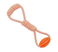 Generisch Pelota con juguete para perros de cuerda, juguete duro, dispensador de alimentos interactivos, nudos de algodón, suministros para tirar fácilmente