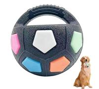 Generisch Pelota de calmante para perros con mango, juguete con forma de pelota de fútbol para mascotas, juguete interactivo para jugar al fútbol y al aire libre, para uso en interiores y exteriores