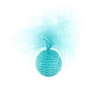 Generisch Pelota de juguete para gatos con pluma, juguete de entrenamiento para gatitos, juguete resistente a mordeduras, volante, juguete para gatos con plumas para gatos y mascotas