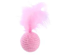 Generisch Pelota de para Gatos con Pluma, Pelota para Gatos con Pluma, Bola de mascar interactiva para Mascotas | para Gatos Resistente a mordeduras, Volante, para Gatos con
