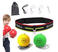 Generisch Pelota de reacción de boxeo, banda elástica de poliuretano ajustable, equipo de entrenamiento de velocidad, equipo de entrenamiento deportivo para mujeres y hombres, mejora la coordinación