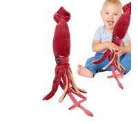 Generisch Peluche de Calamar - Cojín Gigante de Peluche Rojo con diseño de Animales Marinos, decoración del hogar, Suministros de para cumpleaños, Vacaciones, día del niño