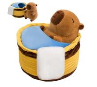 Generisch Peluche de capibara, suave y linda muñeca para niños, adolescentes y coleccionistas, adorable decoración para el hogar para Navidad, cumpleaños, oficina, pueblo, sofá, o regalo para el día a