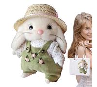 Generisch Peluche de conejo - | Muñeca pequeña y acogedora cómoda, figura de peluche suave, decoración de conejito ligero, suave compañero de regalo de peluche, regalo de cumpleaños para niños